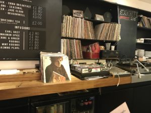 Record playing baristas at Bold Street